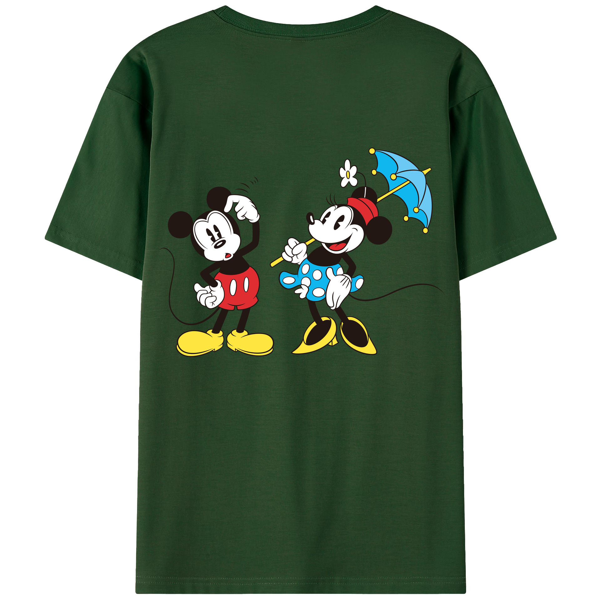 （画像用） ミッキーマウス Mickey Mouse 綿100％半袖Tシャツ（背面プリント）
